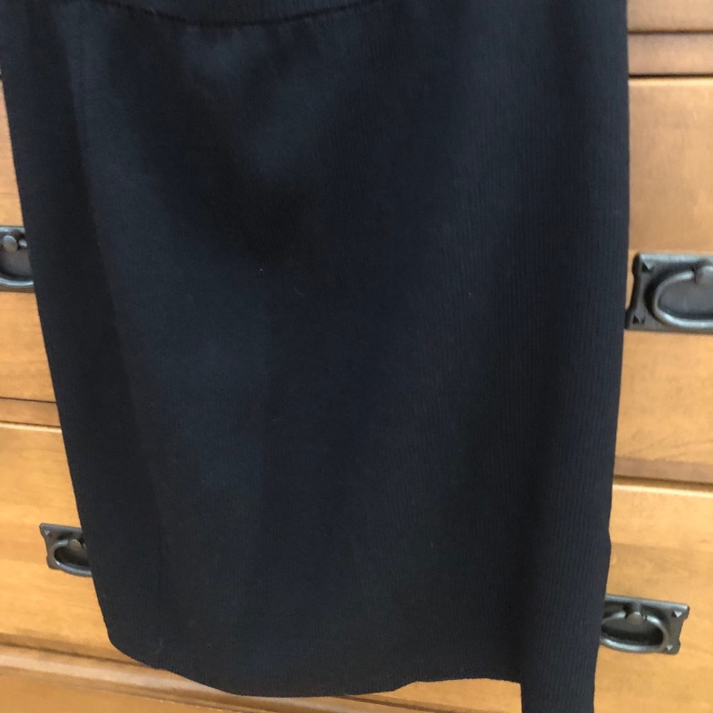 Knee length black knit St Johns skirt